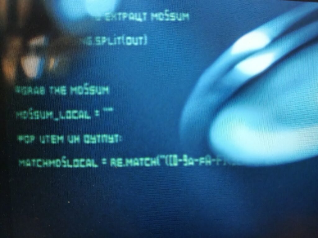 Kod języka Python na początku filmu Iron Man 2
